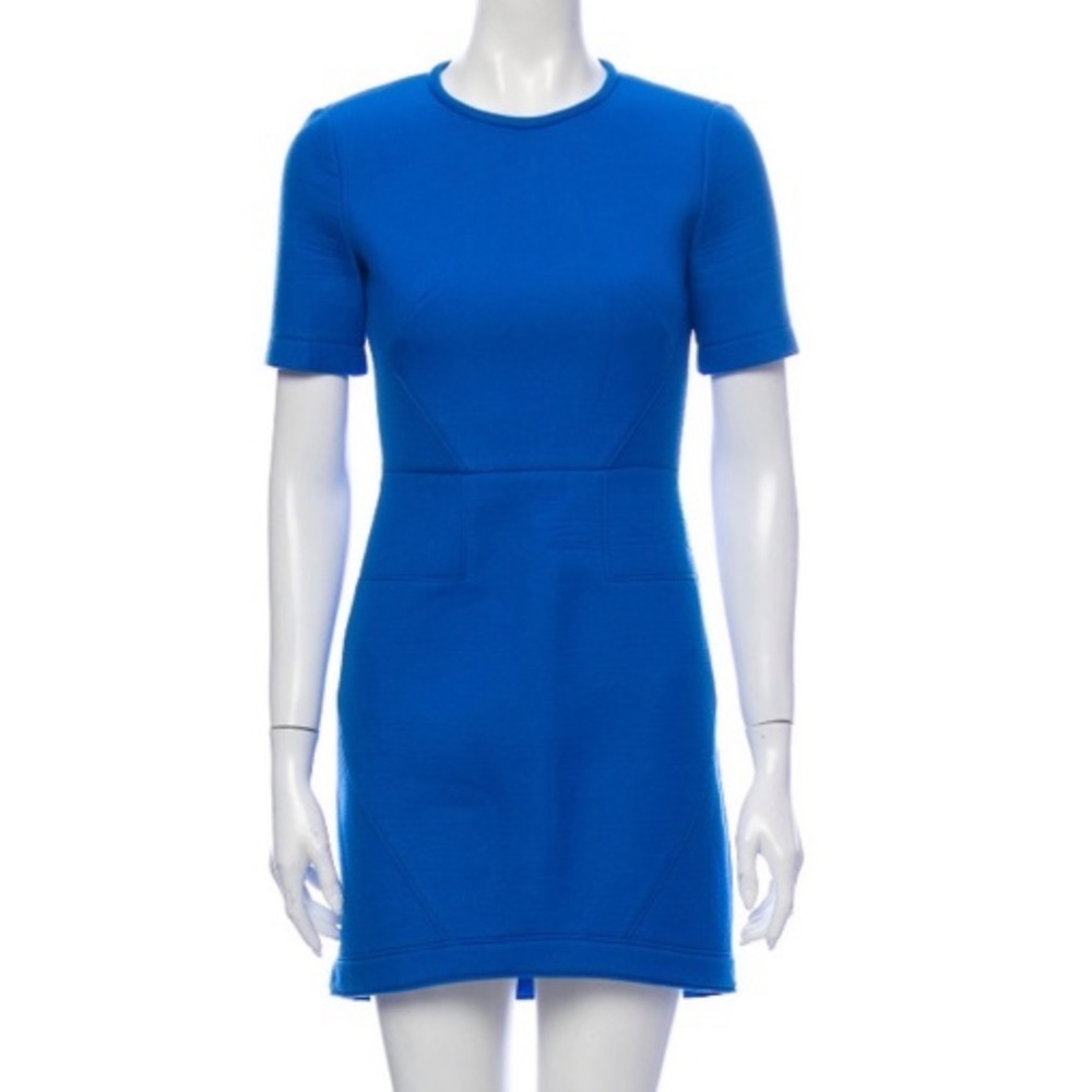 Tibi Vibrant Blue Short Sleeve Dress
